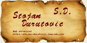 Stojan Durutović vizit kartica